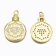 Brass Micro Pave Cubic Zirconia Pendants(ZIRC-N039-148A-NF)-2