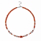 Gemstone & Natural Pearl Beaded Necklace with 304 Stainless Steel Clasp for Women(NJEW-F302-04)-2