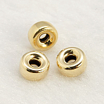 Yellow Gold Filled Beads Spacers, 1/20 14K Gold Filled, Cadmium Free & Nickel Free & Lead Free, Rondelle, 6x3mm, Hole: 1.5mm(KK-G159-6x3mm-1)