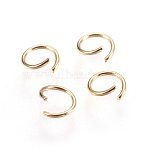 304 Stainless Steel Saw Cut Open Jump Rings, Long-Lasting Plated, Golden, 22 Gauge, 5x0.6mm, Inner Diameter: 3.5mm, about 1000pcs/bag(STAS-P212-19G-06)