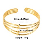 European and American Style Hollow 304 Stainless Steel Cuff Bangles for Women(CB8874-2)