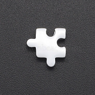 201 Stainless Steel Charms, for Simple Necklaces Making, Laser Cut, Puzzle Piece, Stainless Steel Color, 10x10x3mm, Hole: 1.8mm(STAS-R109-JA431-1)