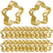 100Pcs Rack Plating Brass Bead Frames, Long-Lasting Plated, Star, Golden, 9.5x2.5mm, Hole: 1mm(KK-SP0002-26G)