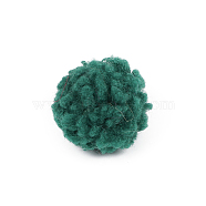 Polyester Pom Pom Ball Beads, for DIY Decoration Accessories, Round, Dark Green, 4~5cm(FABR-PW0001-107P)