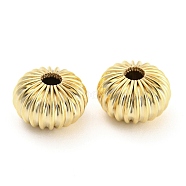Brass Beads, Cadmium Free & Lead Free, Rondelle, Real 24K Gold Plated, 10x6.5mm, Hole: 2mm(KK-A187-06B-G)