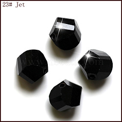 Imitation Austrian Crystal Beads, Grade AAA, Faceted, Polygon, Black, 6mm, Hole: 0.7~0.9mm(SWAR-F085-6mm-23)
