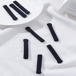 4 Pairs Woolen Yarn Elastic Eyeglasses Temple Tips Sleeve Retainer, Anti Slip Holder, Rectangle, Black, 55x8.5x4mm(FIND-LP0003-38)