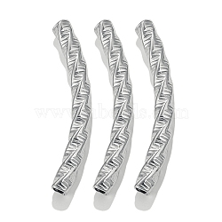 304 Stainless Steel Curved Tube Beads, Stainless Steel Color, 37x4mm, Hole: 2x2.5mm(STAS-M071-03F-P)