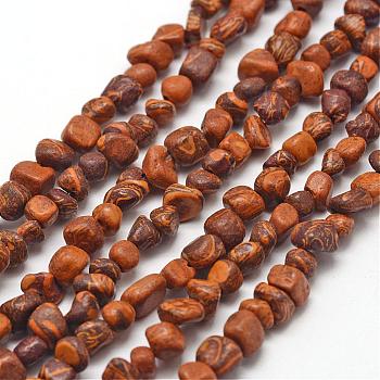Natural Elephant Skin Jasper/Miriam Stone/Calligraphy Stone Beads Strands, Dyed, Nuggets, 3~5x3~5x3~8mm, Hole: 1mm, about 85~90pcs/strand, 15.7 inch(40cm)