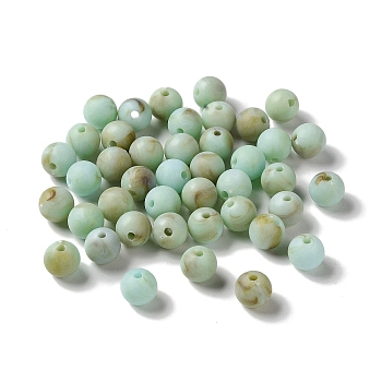 Acrylic Beads, Imitation Gemstone, Round, Aquamarine, 8mm, Hole: 1.8mm