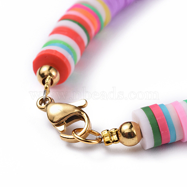 Eco-Friendly Handmade Polymer Clay Heishi Beads Bracelets(BJEW-JB04480)-4