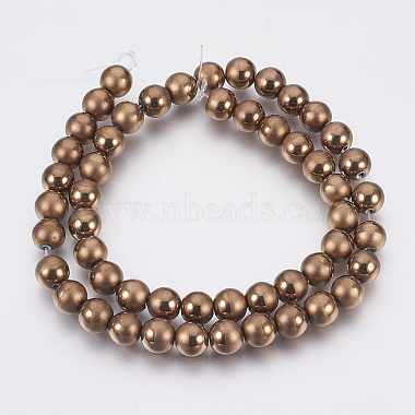 Electroplate Non-Magnetic Synthetic Hematite Beads Strands(G-F585-A-8mm)-3