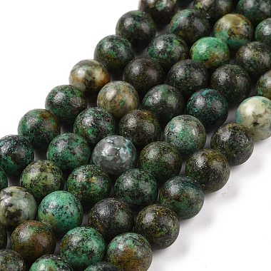 Natural African Turquoise(Jasper) Beads Strands(X-TURQ-G037-10mm)-5