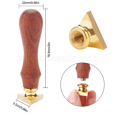 CRASPIRE Pear Wood Handle and Wax Seal Brass Stamp Head(AJEW-CP0002-38G)-2