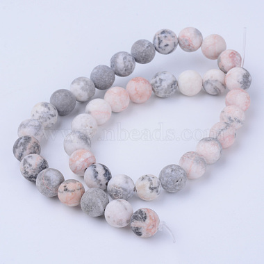 Chapelets de perles en zèbre naturel(X-G-Q462-8mm-03)-2