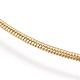 Brass Round Snake Chain Necklaces Making(MAK-L025-02G)-3