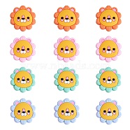 12Pcs 4 Colors Silicone Beads, Chewing Beads For Teethers, DIY Nursing Necklaces Making, Lion Head, Mixed Color, 30x10mm, Hole: 2.5mm(JX779A)