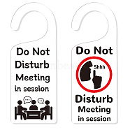 Acrylic Notice Door Hanger Sign, Public Warning Sign, Please Wash Your Hands, Word, 240x90x5mm, 2pcs/set(AJEW-WH0501-008)