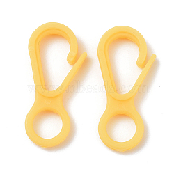 Plastic Lobster CLaw Clasps, Yellow, 33x15.5x4.5mm, Hole: 7.5mm(KY-D012-10)