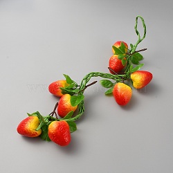 Foam Artificial Strawberry Model, Simulation Fruit, for Home Display Decorations, Orange Red, 553x84x41mm(HJEW-WH0036-88)