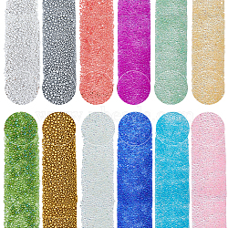 HOBBIESAY 180G 12 Colors Bubble Beads, DIY 3D Nail Art Decoration Mini Glass Beads, Tiny Caviar Nail Beads, Mixed Color, 1.5~3mm, 15g/color(GLAA-HY0001-21)