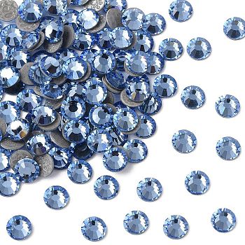 Preciosa&reg Crystal Hotfix Flatback Stones, Czech Crystal, Round(438 11 612 Chaton Rose VIVA 12 &reg), 30020 Light Sapphire, SS10(2.7~2.9mm)