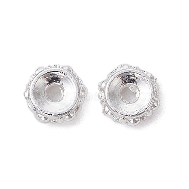 Silver Flower Alloy Spacer Beads
