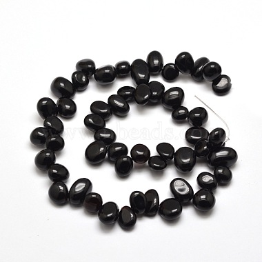 Natural Obsidian Nuggets Bead Strands(G-M204-56)-2