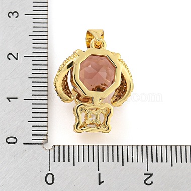 Rack Plating Brass Micro Pave Clear Cubic Zirconia Pendants(ZIRC-L100-154G)-4