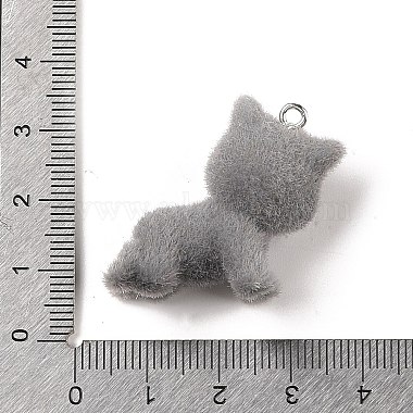 Pendentifs chaton mignons en résine floquée(MACR-P043-K03)-3