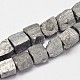 Nuggets Electroplated Natural Pyrite Beads Strands(G-A142-05B)-1