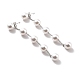 Aretes colgantes de cadena larga con cuentas de perlas de plástico redondas(STAS-D179-04P-03)-1