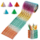 12-Row Resin Spike Stud Cone Flatback Punk Rock Trim Mesh Bead Craft(FIND-GA0003-72B)-1