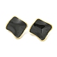 PVD Vacuum Plating 304 Stainless Steel & Enamel Stud Earrings for Women(EJEW-G401-02G-03)-2