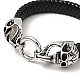PU Imitation Leather Braided Cord Bracelet(BJEW-E009-10AS)-5