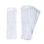 50Pcs Rectangle Glitter Holographic Plastic Yin-yang Zip Top Gift Bags, Self Sealing Reclosable Package Pouches for Pen Keychain Watch Storage, Heart, 21.7x6.5x0.02cm, Unilateral Thickness: 2.7 Mil(0.07mm)(OPP-TADJ0001-07B)