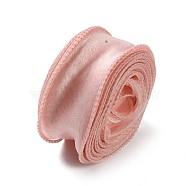 Fishtail Yarn Iridescent Ribbon for Bowknot Making, Gift Wrapping, Pink, 1-5/8 inch(40mm), about 9.84 Yards(9m)/Roll(OCOR-B004-03A-03)