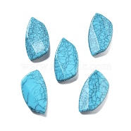 Acrylic Beads, Imitaton  Turquoise Beads, Nuggets, Turquoise, 41x22x8mm, Hole: 1.6mm, 94pcs/500g(OACR-Q016-13A)