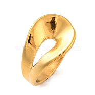 Ion Plating(IP) 304 Stainless Steel Teardrop Finger Rings for Women, Golden, US Size 7(17.3mm)(RJEW-S414-68B-G)