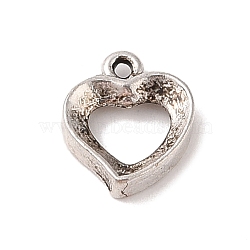 Tibetan Style Alloy Pendant, Cadmium Free & Lead Free, Heart, Antique Silver, 15x12.5x3.5mm, Hole: 1.8mm(TIBE-Q090-25AS)