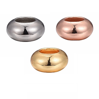 30Pcs 3 Colors Brass Spacer Beads, Rondelle, Mixed Color, 8x4mm, Hole: 4mm, 10pcs/color