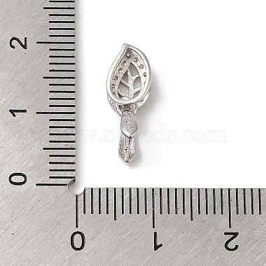 Rhodium Plated 925 Sterling Silver Ice Pick Pinch Bails(STER-NH0001-24P)-3