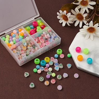 4 Style Luminous Acrylic & Plastic Beads(LACR-YW0001-03)-5