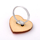 Corazón anillos de botones de madera(RJEW-JR00092)-3