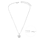 TINYSAND Rhodium Plated 925 Sterling Silver Crown Pendant Necklace(TS-N312-GS)-2