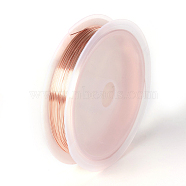 Round Copper Wire for Jewelry Making, Long-Lasting Plated, Rose Gold, 26 Gauge, 0.4mm, about 32.8 Feet(10m)/roll, 10 rolls/group(CWIR-L003-01RG)