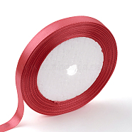 Single Face Satin Ribbon, Polyester Ribbon, Red, 1 inch(25mm) wide, 25yards/roll(22.86m/roll), 5rolls/group, 125yards/group(114.3m/group)(RC25mmY-090)