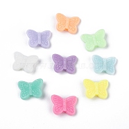 Opaque Acrylic Beads, Butterfly, Mixed Color, 11x14x3.5~4mm, Hole: 1.6mm, about 180pcs/50g(X-MACR-S296-93)