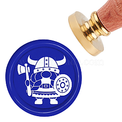 Brass Wax Seal Stamp with Handle, for DIY Scrapbooking, Human Pattern, 3.5x1.18 inch(8.9x3cm)(AJEW-WH0184-0369)