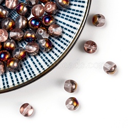 (Holiday Stock-Up Sale)Czech Glass Beads, Round, Light Khaki, 6mm, Hole: 0.8mm, about 360pcs/bag(GLAA-F101-D09)